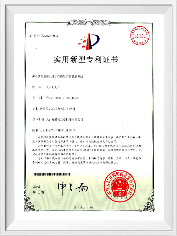 Slipesystem for tung kalsiumproduksjon